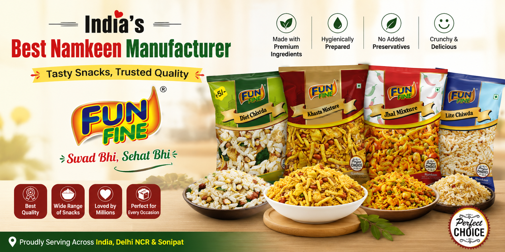 Best Namkeen Manufacturer in Delhi NCR
